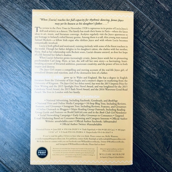 The Joyce Girl : by Annabel Abbs (ARC Uncorrected) - Picture 2 of 2